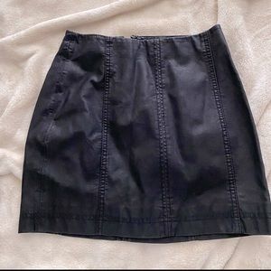 Free People black leather skirt!
